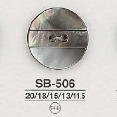 SB506 Botón de dos agujeros de concha de nácar negra