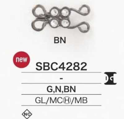 SBC4282 Corchete de metal alto/latón con adorno de vidrio
