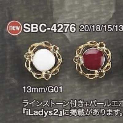 SBC4276 Botón de vástago de media anilla de resina epoxi/metal de alta calidad