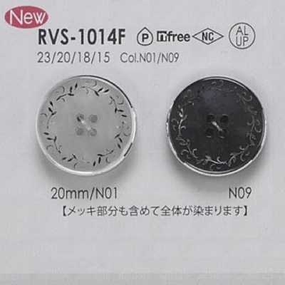 RVS1014F Botón de aluminio/resina de poliéster de 4 agujeros con agujeros frontales