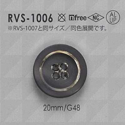 RVS1006 Botón de aluminio/resina de poliéster de 4 agujeros