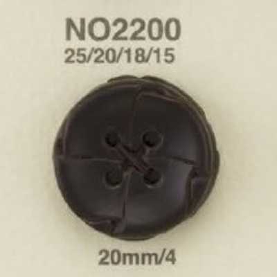 NO2200 Botón de cuero de 4 agujeros