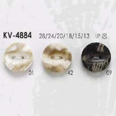 KV4884 Botón de coser de 2 agujeros de resina de poliéster