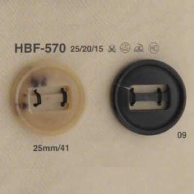 HBF570 Botón tipo paracaídas de cuerno de búfalo auténtico