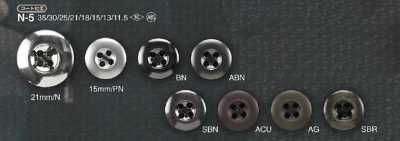 N5 Botón de resina ABS de cuatro agujeros
