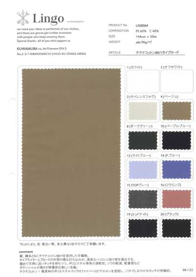 Techna Cotton 80/1 tipo Road