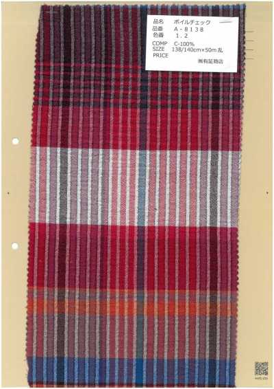 A-8138 Voile a cuadros