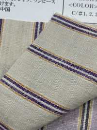 OM42315 40/1×60/1 Lino Acabado Con Arandela De Alta Torsión Rayas Tradicionales[Fabrica Textil] Oharayaseni Foto secundaria