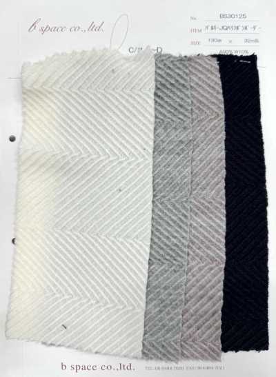 BS30125 Jacquard de rayas horizontales en espiga voluminoso