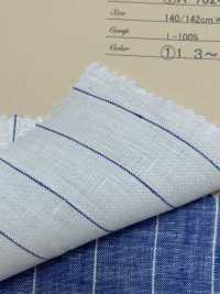 A-7024 Rayas De Lino Europeas[Fabrica Textil] ARINOBE CO., LTD. Foto secundaria