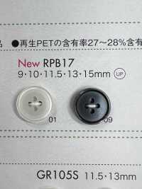 RPB17 Botones De Resina PET Reciclados Fabricados En Japón Con 4 Agujeros Y Bordes[Botón] DAIYA BUTTON(DAIYA BUTTON) Subfoto