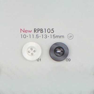RPB105 Hecho en Japón Botón de resina de PET reciclado de 4 agujeros