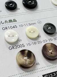 GR104S Botón De Resina De PET Reciclado Al 25 % Con Certificación GRS, Con Borde Y Dos Orificios DAIYA BUTTON(DAIYA BUTTON) Subfoto