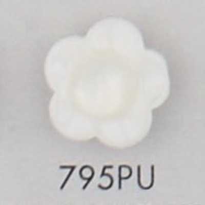 795PU Botón de plástico en forma de flor de 2 agujeros