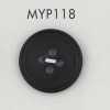 MYP118 Botón de resina de poliéster con borde, de 4 agujeros