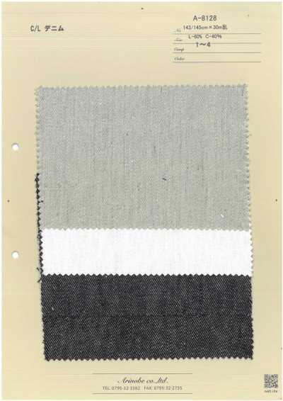 A-8128 Denim de algodón/lino