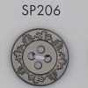 SP206 Botón chapado en resina ABS