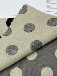 DOT-7100-3 Lino Loomstate Coin Dot[Fabrica Textil] HOKKOH Foto secundaria