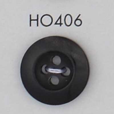 HO406 Botón de cuerno auténtico de búfalo de material natural de 4 agujeros
