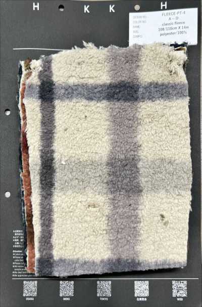 FLEECE-PT-4 Estampado clásico de cuadros en felpa
