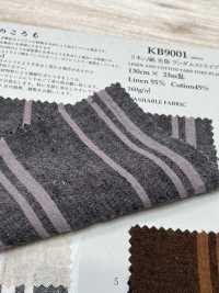 KB9001 Rayas Aleatorias Teñidas En Hilo De Lino Y Algodón[Fabrica Textil] KOYAMA Foto secundaria