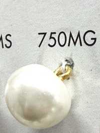 750MG Botón de vástago de media anilla color dorado de resina de urea con acabado perlado[Botones] DAIYA BUTTON Más fotos