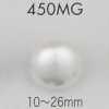 450MG Botón de material de urea perlada, dorado, con caña de medio aro