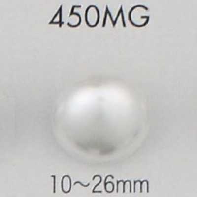 450MG Botón de material de urea perlada, dorado, con caña de medio aro