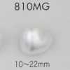 810MG Botón de resina de urea efecto perla con tallo dorado