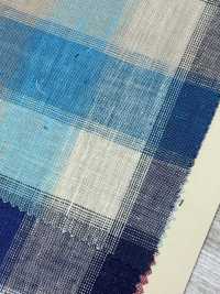 A-7066 Lino 100% Cuadros[Fabrica Textil] ARINOBE CO., LTD. Foto secundaria