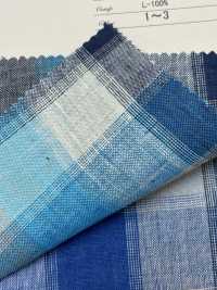 A-7066 Lino 100% Cuadros[Fabrica Textil] ARINOBE CO., LTD. Foto secundaria