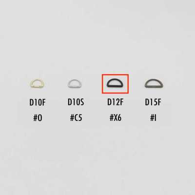 D12F Tirador con anilla en D YKK para cursor de 12MM (para tamaño 5 y superiores)