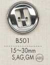 B501 Botón chapado en resina ABS