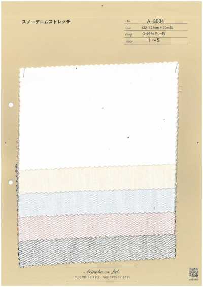 A-8034 Denim elástico nieve