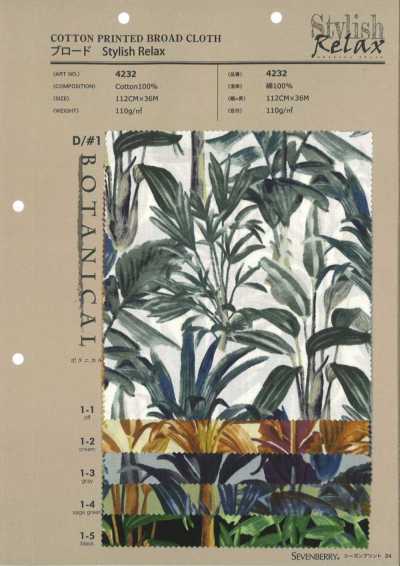 4232 Popelina Stylish Relax BOTANICAL