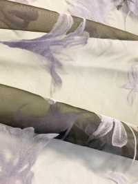 KF4005-DF-3407 Flocado Degradado De Organza Cremosa[Fabrica Textil] Uni Textile(Estudio Komon) Subfoto