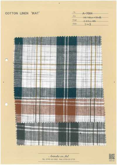 A-7064 Algodón y lino 'IKAT'
