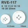 RVE117 Botón de concha de 4 agujeros, concha de agua dulce