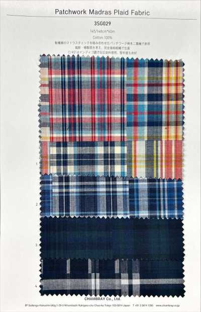 3SG029 Cuadros Madras patchwork