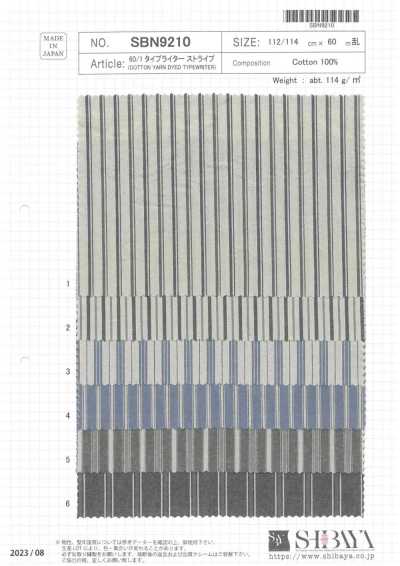 SBN9210 Tela typewriter a rayas 60/1