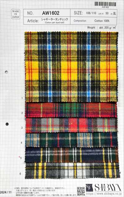 AW1602 Cuadro tartán deshilachado
