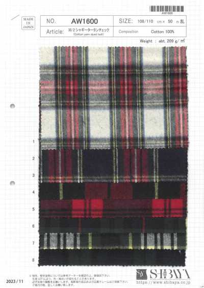 AW1600 Cuadro tartán desflecado 30/2