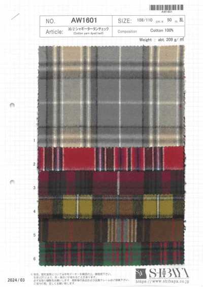 AW1601 30/2 cuadro tartán desflecado