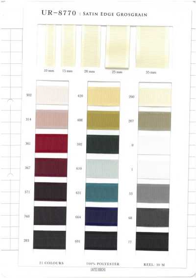 UR-8770 Grosgrain con borde satinado
