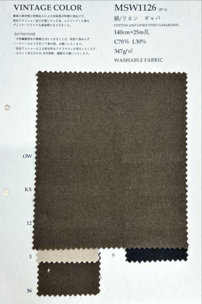 MSW1126 Gabardina de algodón/lino