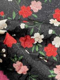 88635 SEVENBERRY® Chirimen Jacquard Flor De Cerezo/Hoja De Cáñamo[Fabrica Textil] VANCET Foto secundaria