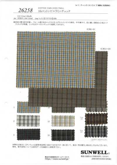 26258 Viyella de algodón 16s con minicuadro