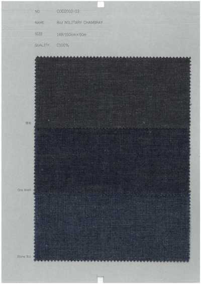 Chambray militar de 8 oz