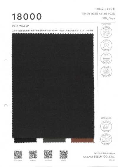 18000 Absorbe la humedad y genera calor PRESS WARM®️ de alta elasticidad