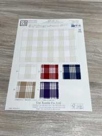KYC421-D1 Cuidado Del Hilo Teñido Paraca Check Gold De T/C[Fabrica Textil] Uni Textile(Estudio Komon) Subfoto